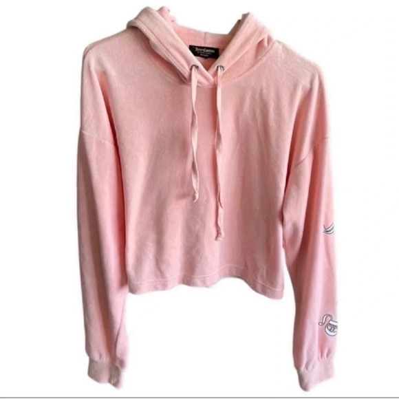 JUICY COUTURE BLACK LABEL Peach Long Sleeves Hoodie Size Medium - Picture 1 of 11